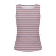 thumbnail image 4 of Dealovy Womens Tank Tops Summer Sleeveless Crew Neck Slim Fitted Striped Print Basic Tees Shirts, 4 of 5