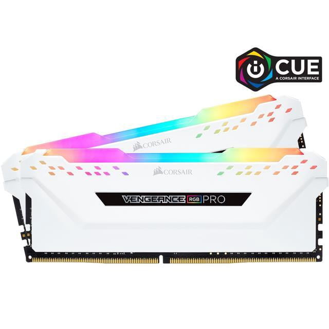 CORSAIR Vengeance RGB Pro 16GB (2 x 8GB) 288-Pin PC RAM DDR4 3200 (PC4 25600) Desktop Memory Model CMW16GX4M2E3200C16W