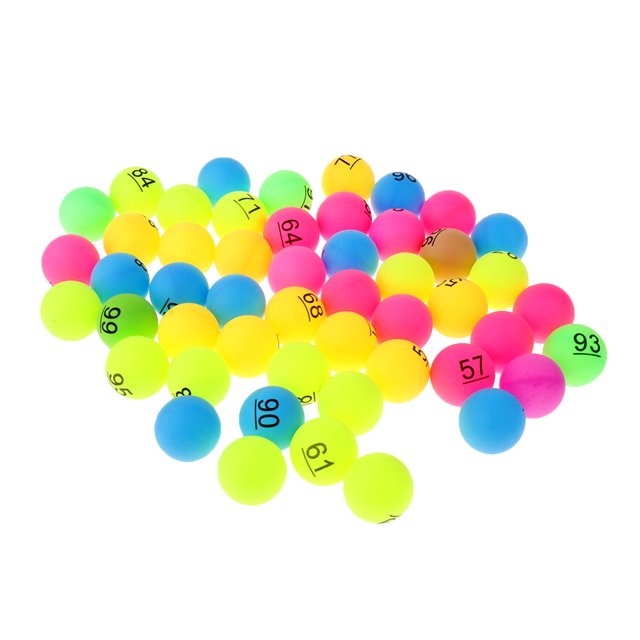 50Pcs 40mm - Colorful Balls, PP Table Tennis Ball Number 51 - 100