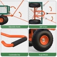 thumbnail image 4 of Chariot de Jardin en Acier Robuste, Chariot de Jardin sur Roues, Chariots Utilitaires de Cour en Métal pour l'Extérieur avec Poignée Ajustable et Côtés Amovibles (Se Convertit en Plate-Bande), 4 of 7