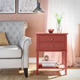 thumbnail image 2 of Ameriwood Home Table d'Appoint Franklin avec 2 Tiroirs en Terracotta, 2 of 11