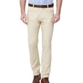 thumbnail image 1 of Mens Business Casual Pants Solid Color Stretch Wrinkle Resistant Trouser Zipper Button Straight Suit Pant Beige XXXL, 1 of 4