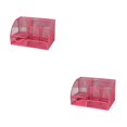thumbnail image 4 of Transemion Mesh Desk Organizer For Office Accessories - Safe Durable Compact Iron Made Desk Organizer Office Rose Red 2Set, 4 of 6