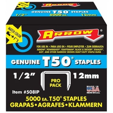 Arrow Fastener Co. Agrafes T50 de 0,50 Po 508IP