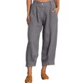 thumbnail image 1 of Innerwin Loungewear Wide Leg Ladies Long Pants Lounge Mid Waist Capri Trousers Grey 4XL, 1 of 8