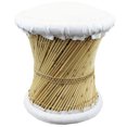 thumbnail image 1 of Natural Geo Tabouret d'Appoint en Moray - Similicuir Blanc, 1 of 5