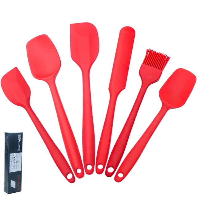 Agiferg 6 Piece Silicone Spatula Set Kitchen Silicone Spatula Utensil Set