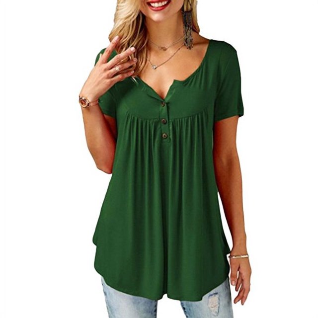 T-Shirt Ample pour Femmes Manches Courtes Hauts Décontractés Blouse Tee