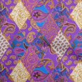 thumbnail image 1 of oneOone Rayon Purple Fabric Asian Paisley Sewing Craft Projects Fabric Prints By Yard 56 Inch Wide, 1 of 4
