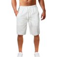 thumbnail image 1 of Pantalon à Rayures Verticales pour Hommes Style Décontracté d'Été, 1 of 5