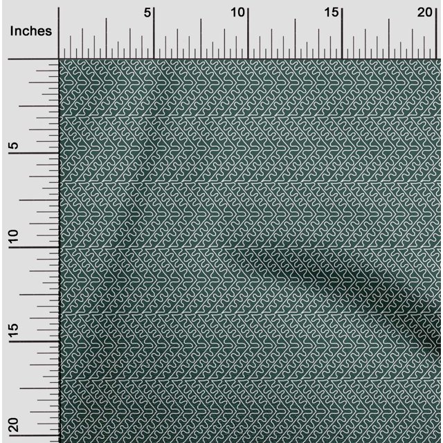 oneOone Silk Tabby Fabric Hand Drawn Curve Block Print Fabric By Yard 42 Inch Wide