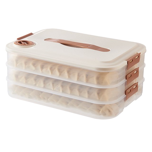 Birdeem Boîte de Conservation Alimentaire Transparente 1-4 Couches pour Cuisine et Réfrigérateur Boîte à Raviolis Bien Scellée