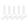 thumbnail image 1 of Unique Bargains Vis de Machine Crantées en Plastique M6x30mm, Boulons de Machine à Tête Plate en PC, Lot de 25, 1 of 4