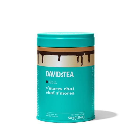 DAVIDsTEA - Thé Pu'erh - Boîte de Thé en Feuilles en Vrac - Thé S'mores Chai
