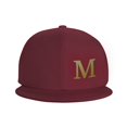 thumbnail image 3 of ZICANCN Alphabet M Pattern Baseball Caps, Trucker Hats for Men And Women, Adjustable Breathable Flat Caps, Dark Red, 3 of 6
