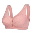 thumbnail image 1 of Women‘s Soft Cotton Front Closure Bralette  Floral Print  Wire   Vest Style  Plus Size, 1 of 4