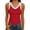 #0500-Red, variant on Pounoo Sleeveless Tops for Women Solid Color Crewneck Rib Knit Racerback Tank Top Fitted Stretchy Breathable Basic Tees Gift