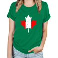 thumbnail image 1 of TopLLC Tenues du 4 Juillet pour Femmes Hauts d'Été pour Femmes, Hauts d'Été pour Femmes 2024 T-Shirt d'Été Basique à Manches Courtes Décontracté pour Femmes Blouse à Imprimé Feuille d'Érable de la Fête du Canada T-Shirt à Col Rond, 1 of 3