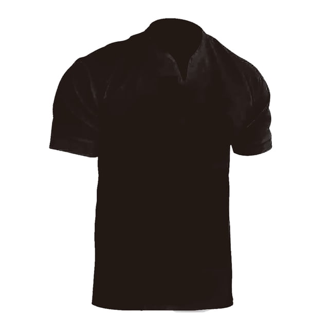 Men's Summer Leisure Solid Color Contrast Short Sleeve Tops - Stylish Lapel Design for Work and Outdoor Activities
