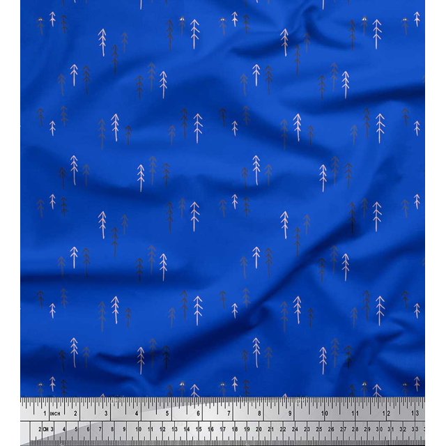 Soimoi Blue Rayon Fabric Arrows Arrow Print Sewing Fabric Yard 42 Inch Wide