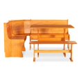 thumbnail image 1 of Linon Chelsea Ensemble de Coin-Repas d'Angle avec Rangement en Bois Naturel Massif, 1 of 14
