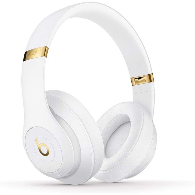Casque d'Écoute Circum-Auriculaire Sans Fil à Réduction de Bruit Restored Beats Studio3 - Puce W1, Bluetooth Classe 1, 22 Heures d'Écoute, Microphone Intégré - (Blanc)