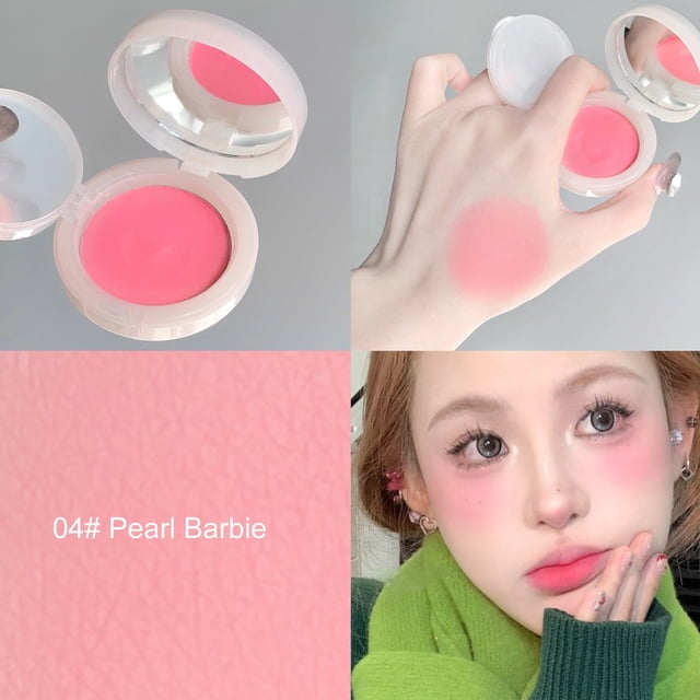 Reduce Price! WSBDENLK Gege Bear Sweet Colorful Cushion Powder Blusher Matte Fine Natural Mashed Potato 5g