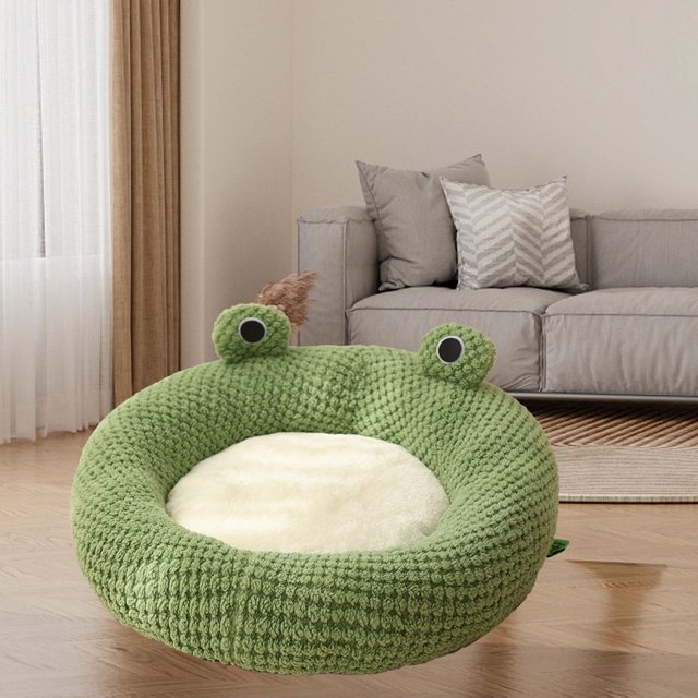 Cute Cartoon Pet Bed, Soft Breathable Plush Pet Cushion Bed for Cats Dogs, Keep Warm, Lightweight Portable, Versatile Functionality