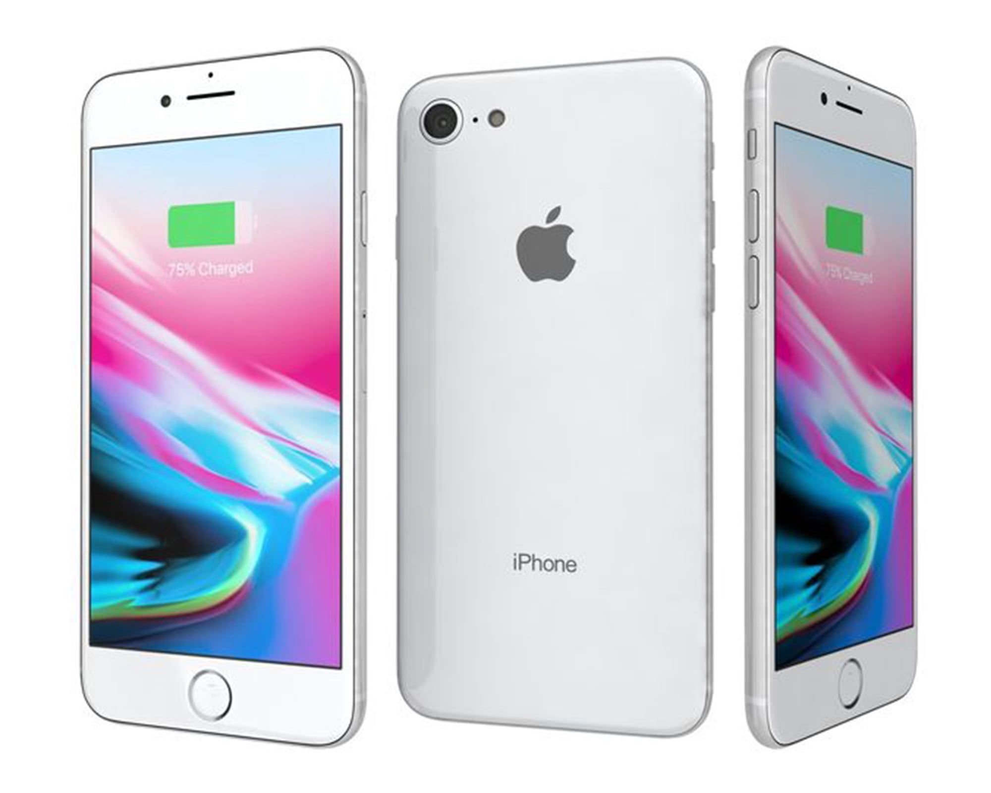 Restored Apple iPhone 8, GSM Unlocked 4G LTE- Silver, 64GB