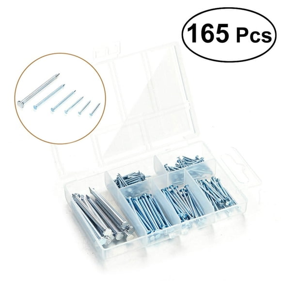 CHUANK 165PCS Nails and Brad Nails Assortment Picture Hanging Nails