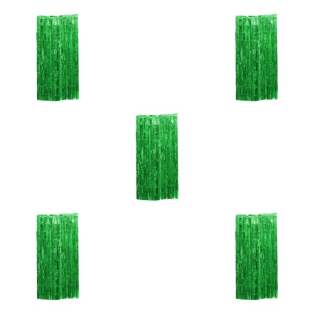 Wweixi Customized Fringe Curtain For Exquisite Anniversary Party Decorations Luster Green 5Set