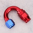 thumbnail image 4 of Aluminum Alloy Red Blue Oil Line End Fitting Adapter for PTFE Fuel Hose, Adjustable, Strong Retention, Integrated Design, 4 of 8
