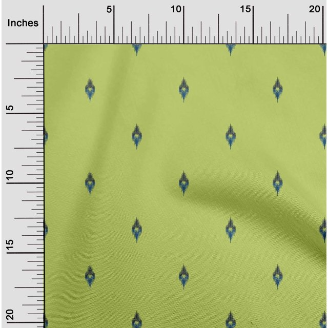 oneOone Viscose Jersey Fabric Small Motif Ikat Decor Fabric Printed BTY 60 Inch Wide