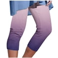 thumbnail image 1 of Yuyuzo Womens Plus Size Capris High Waisted Straight Leg Solid Color Bottom Capri Pants for Women 3/4 Slacks, 1 of 5