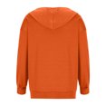 thumbnail image 5 of PEZHADA Économies d'Automne Chandail à Capuchon à Fermeture à Glissière Décontracté pour Femme, Veste Ouverte à l'Avant, Coupe Ample, Manteau à Manches Longues avec Cordon, Chandail à Capuchon avec Poche, Orange, 5 of 5