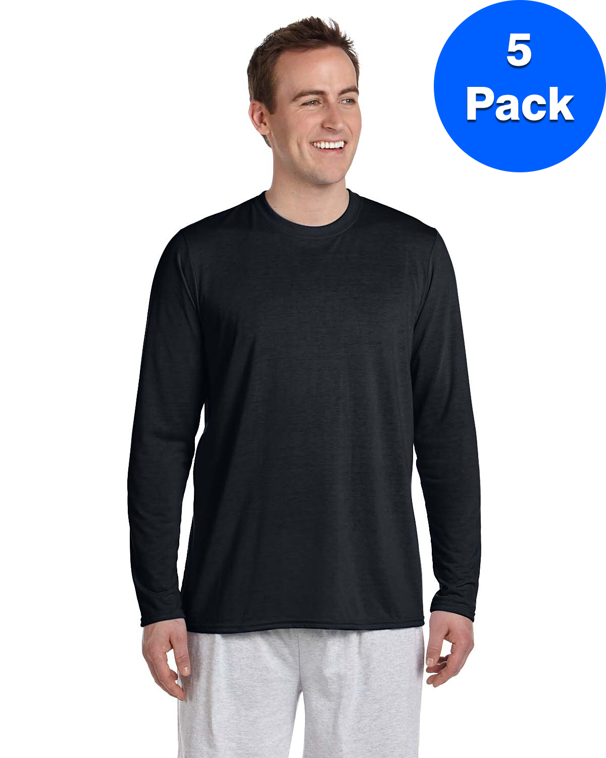 Gildan T-Shirt à Manches Longues Performance pour Hommes - G424 (Lot de 5)
