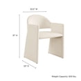 thumbnail image 2 of Modway Talia Fauteuil de Salle à Manger en Velours de Performance, Albâtre, 2 of 9