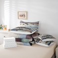thumbnail image 5 of YST Rustic Farmhouse Comforter Set with Sheets, 7-Piece, Mountains, Black Sketch Line, King Size, 5 of 5