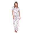 thumbnail image 2 of White Mark Women's Tropical Short Sleeve Button-Down Pajama Set, 2 of 6