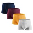 thumbnail image 1 of Plebaso Mens 4 Pack Boxer Briefs Breathable Stretch Underwear Soft Boxers for Men Short Leg Underpants, 1 of 2