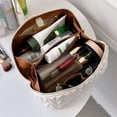 thumbnail image 4 of PU Cosmetic Bag Lightweight Makeup Box Portable for Holiday Gifts (Green), 4 of 9