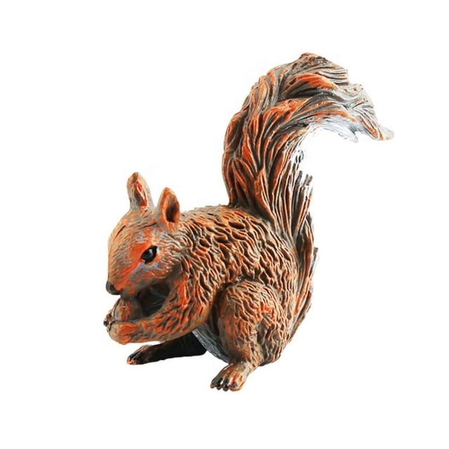 Squirrel Figurine Squirrel Figurine Style Vif Texture Claire Rongeur Simulé Modèle Solide Ornement Statue d'Animal Sauvage en PVC Ornement de Bureau Cadeau Modèle