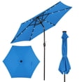 thumbnail image 1 of Costway Parasol Solaire de Patio 9 Pi à DEL, Acier Inclinable avec Manivelle, Bleu, 1 of 8