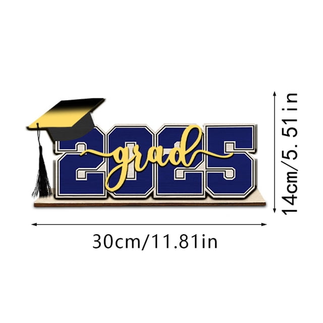 Tumotour 2025 Graduation Season Party Ceremony Home School Graduation Decoration Wood Table Decoration