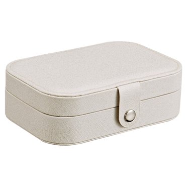 Jewelry Box for Women Double Layer Travel Jewelry Organizer for Necklace Earring Rings PU Leather Jewelry Holder Case