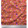 thumbnail image 1 of Soimoi Modal Satin Fabric Flower Watercolor Print Fabric by The Yard 42 Inch Wide, 1 of 3