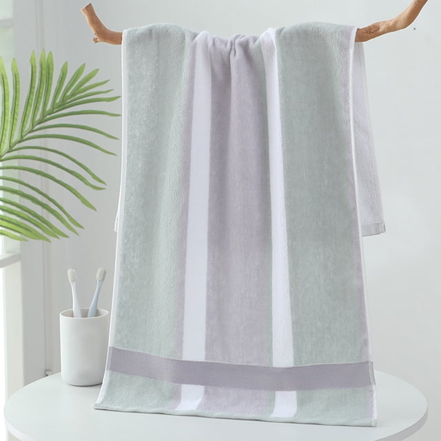 Striped Towel Cover 13 X 28 Inch Household Absorbent Thick Soft Towel
