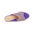thumbnail image 4 of BLISSFUL STEP Sandales Compensées à Plateforme pour Femmes à Brides Croisées Violet 8,5, 4 of 7