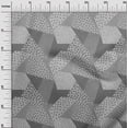 thumbnail image 2 of oneOone Velvet Light Gray Fabric Triangle Geometric Sewing Material Print Fabric By The Yard 58 Inch Wide, 2 of 5