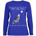thumbnail image 1 of Joyeuses Fêtes Wolf T-Shirt à Manches Longues pour Femmes, 1 of 1